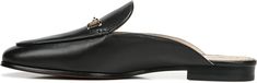 Sam Edelman Women's Linnie Classic Mule Backless Loafers, Pebble Grey, Saddle Leather, Black Pebbles, Loafer Mules, Of Outfits, Metallic Leather, Mule Clogs, Sam Edelman