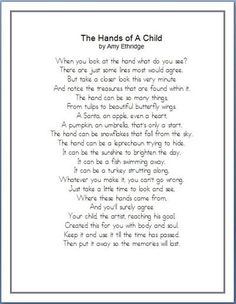 the hand of a child poem