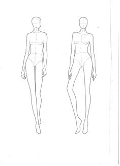 a line drawing of a woman's body and torso, with the measurements shown