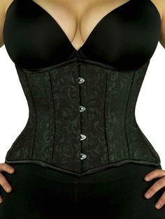 Short Brocade Black Corset - CS-426 | Orchard Corset