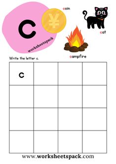 the letter c worksheet for children