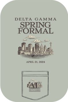 the delta gama spring formal program