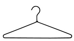 a black and white drawing of a hanger