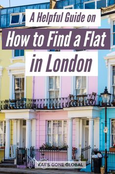 a colorful building with the words how to find a flat in london