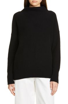 Vince Boiled Cashmere Funnel Neck Pullover | Nordstrom French Wardrobe Basics, Fashion 2023 Fall, Fisherman Knit Sweater, Style Uniform, I Fall To Pieces, French Wardrobe, Gift Wishlist, Funnel Neck Sweater, Winter Capsule Wardrobe