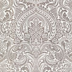 an old fashioned wallpaper pattern in brown and white