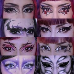 Grafic Liner Make Up, Anime Makeup, Alt Makeup, Graphic Makeup, Face Art Makeup, Drag Makeup, Swag Makeup, Cool Makeup Looks