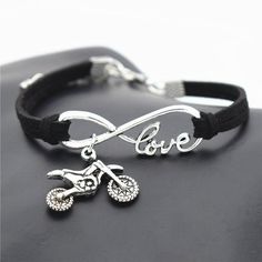 Handmade Motorbike Love Bracelet - Cycolinks Infinity Sign Bracelet, Infinity Sign, Presents For Boyfriend, Love Bracelet, Bike Lovers, Unique Bracelets, Love Charms, Eternal Love, Love Bracelets