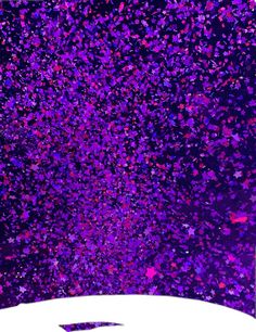 purple confetti is falling from the ceiling in front of a black background with an apple logo on it