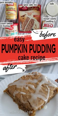 easy pumpkin pudding cake Recipes Using Pumpkin Pudding, Recipes With Pumpkin Spice Pudding, Pumpkin Pudding Cake Recipes, Pumpkin Pudding Dump Cake, Pudding Dump Cake, Pumpkin Pudding Cake, Pumpkin Pudding Cookies, Easy Pumpkin Cake, Holiday Deserts