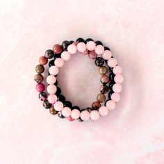 Steer your way to tranquility with our Bracelet Set, exquisitely designed for stress relief and cultivating a peaceful mindset. The set boasts a therapeutic blend of Black Obsidian, Rhodonite, and Rose Quartz, chosen specifically for their talents to shield, balance, and enrich the heart, assisting you in managing stress and anxiety with grace. Your everyday ally in journeying through life with positivity and peace. 🌸✨ Onyx Crystal, Love And Forgiveness, Inner Healing, Protection Stones, Personal Power, Emotional Balance, Crystal Meanings, Black Obsidian