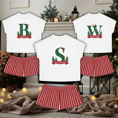 🧸Why choose between comfort and style when you can have both? This Christmas-themed "Your Name" pajama set is the perfect addition to your holiday wardrobe. Designed with a relaxed fit, this women's short two-piece set features a ribbed collar and no sleeve seams, ensuring maximum comfort. Made from 95% polyester and 5% spandex, the fabric offers a cozy feel with just the right amount of stretch. The seam thread color is carefully matched to the design, and the set includes a sewn-in label on t Pyjama Christmas, Cozy Homewear, Christmas Pajama Shorts, Cute Pyjama, Xmas 2024, Christmas Pajama Set, Name Christmas, Cute Pajamas, Sleep Shorts