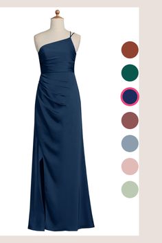 a dress on a mannequin with different colors