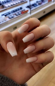 Faded Nails, Ombre Acrylic, Unghie Sfumate, Simple Acrylic Nails, Acrylic Coffin, Acrylic Nails Coffin Short, Summer Acrylic Nails