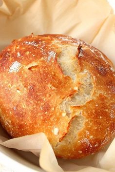 a loaf of bread sitting on top of a table