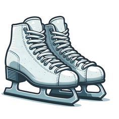 a pair of ice skates sitting on top of each other