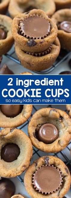 two ingredient cookie cups are so easy to make and they're the perfect treat