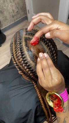 6 Stitch Braids, Big Cornrow Braids, Corn Rolls, Coiling Natural Hair, New Braided Hairstyles, Growth Challenge, Braid Videos, Quick Braids