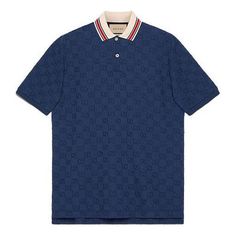 GUCCI SS21 GG Elastic Short Sleeve Polo Shirt Blue 598956-XJB0U-4318 (Men's/Elasticity) Gucci Luxury Short Sleeve Shirt, Gucci Cotton Short Sleeve Polo Shirt, Gucci Cotton Polo Shirt, Gucci Short Sleeve T-shirt For Streetwear, Luxury Gucci Short Sleeve T-shirt, Elastic Shorts, Godly Life, Gucci Men, Short Sleeve Polo