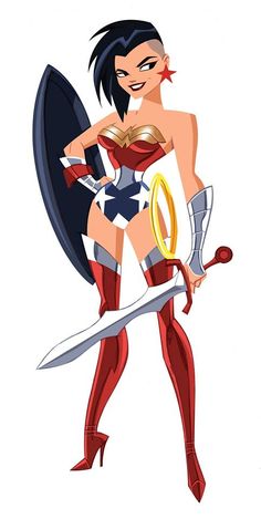 Justice League Action - Wonder Woman, first pass - Shane Glines Shane Glines, Darwyn Cooke, Justice League Action, Fandom Art, Bd Comics, Hero Girl