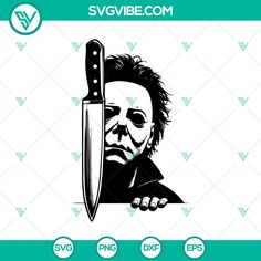 a black and white image of abraham lincoln holding a knife with the words svg vivebe com on it