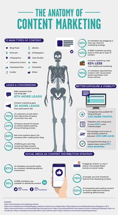 the anatomy of content marketing infographical poster - click to see more info below