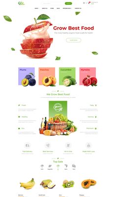 the website design for grow best food