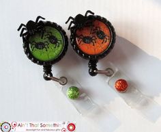 Fall Badge Reel Ideas, The Itsy Bitsy Spider, Black Halloween Badge Reel Gift, Holiday Badge Reel, Cheap Halloween Novelty Badge Reel, Halloween Badge Reel, Customizable Black Novelty Badge Reel