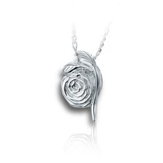 Pacific Urns Necklace For Ashes Rose In Sterling Silver The Rose slider is one of our best selling items. Small, discreet yet wonderful to look at. Dimensions Pendant Measures 20mm High x 12mm Wide x 8mm Deep What Come With Your Item Your pendant comes with a 18 inch Italian Sterling Silver Spiga style Chain measuring 2mm thick. These Chains are made in Italy in Limited Quantity and are the best quality Sterling Silver Chains available. Your pendant will also come with a Sterling Silver Scoop to Pet Cremation Jewelry, Eternal Rose, Cremation Necklaces, Urn Pendant, Urn Jewelry, Urn Necklaces, Cremation Jewelry, Keepsake Jewelry, Funnel