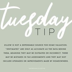 the words tuesday tip written in white on a gray background