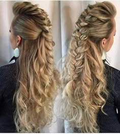 Braid Mohawk, Warrior Braid, Faux Mohawk, Braided Half Updo, Mohawk Braid, Cute Braided Hairstyles, French Braid