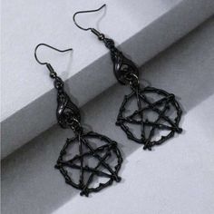 Vintage Gothic Dark Style Bat Star Earrings, Women Dangle Earrings For Halloween Material : Zinc Alloy Ships In 6-10 Days Related Tags: Vintage Baddie Aesthetic Color-Block Grunge Goth Preppy Tiktok Business Casual Contemporary Minimalist - Business Professional Workplace Wear Fall Winter Spring Summer 90s Dress Pants Blazer Blouse Holiday Christmas Dress Wedding Guest Boho Prom Classy Work Office Business Casual Contemporary Diamond Professional Harry Winston Workplace Chopard Wear Fall 18k Gol Goth Cottagecore Aesthetic, Grunge Wedding, Tiktok Business, Goth Preppy, Minimalist Goth, Goth Cottagecore, Boho Prom, Blazer Blouse, Bat Jewelry