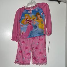 Brand New With Tags Disney Princesses Toddler Girls 2 Piece Long Sleeve Pajama Set Size 2t 100% Polyester Material Flame Resistant Disney Long Sleeve Sets With Character Print, Long Sleeve Disney Sleepwear For Bedtime, Disney Long Sleeve Sleepwear For Pajama Party, Pink Long Sleeve Sleepwear With Character Print, Disney Long Sleeve Sleepwear With Character Print, Pink Disney Character Print Sleepwear, Pink Disney Long Sleeve Sleepwear, Disney Onesies, Disney Princess Pajamas