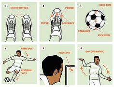 instructions for kicking a soccer ball