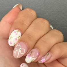 One Nail Nail Art, Creative Gel Nail Designs, Easter Aura Nails, Gel X With Charms, Nail Gel X Designs, Spring Summer Nails, Get Nail Ideas, Cute Trending Nails