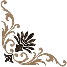 an ornate design on a white background