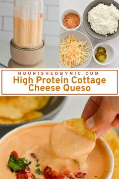 the ingredients for high protein cottage cheese quesadilla