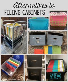 Five ways to store file folders without a file cabinet Class Reward System, Teacher Storage, Diy File Cabinet, Teacher Files, Student Achievement, Filing Cabinets, Middle School Teachers, Fabric Boxes, Teaching Middle School