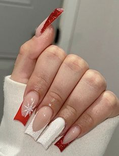 Sweater Nails, Colored Acrylic Nails, French Tip Acrylic Nails, Unique Acrylic Nails, Long Square Acrylic Nails