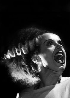 Hollywood Monsters, Elsa Lanchester, Frankenstein Bride, Universal Horror, Horror Classics, The Bride Of Frankenstein, Monster Movies, Boris Karloff, Famous Monsters