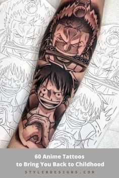 Anime tattoos Sigma Tattoo, One Piece Tattoo Design, Unique Anime Tattoos, Luffy Tattoo Ideas, Anime Tattoos Ideas, One Piece Tattoo Ideas, Luffy Tattoo, Princess Mononoke Tattoo, Anime Sleeve