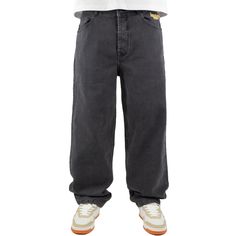 Met deze x-Tra Monster Denim Washed Grey van Homeboy represent je de echte O.G. vibes. Deze baggy pants hebben een super wijde cut en zijn even breed als in de 90's. Aan de heupen is de broek fitted volgens maat en aan de knie en dij is hij extreem baggy. De broek heeft een taper cut aan de onderzijde, waardoor hij perfect op je schoen blijft rusten. Eigenschappen: Het model is 185cm lang, sportief slank en draagt maat W32-L32. Materiaal: 100% katoen, denim Het veelkleurige "Homeboy X-tra" borduurwerk onder de tailleband. De Rainbow Fly Tab De Homeboy patch op de tailleband achteraan Deze Homeboy baggy broek geeft je veel bewegingsvrijheid tijdens het skaten De Homeboy's kunnen gedragen worden door zowel mannen als vrouwen, ze zijn uniseks. Gray Baggy Jeans, Baggy Gray Grunge Jeans, Grunge Gray Denim Pants, Dark Wash Streetwear Pants, Jeans Gris Large, Taper Cut, Hip Hop Videos, Baggy Denim, 90s Hip Hop