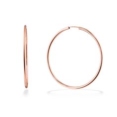 773201 - 14K Rose Gold - Endless Hoop Earrings Small Hoop Earrings In Rose Gold, Rose Gold Round Hoop Earrings For Pierced Ears, Rose Gold Small Hoop Earrings Tarnish Resistant, Hypoallergenic Rose Gold Round Hoop Earrings, Hypoallergenic Rose Gold Hoop Earrings, Hoop Earrings, Rose Gold, Gold