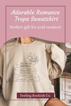 Book lover, reader gifts, tropes, reader shirt Sleeveless Tops For Women Casual, Romance Tropes, Enemies To Lovers Romance, Book Tropes, Romance Reader, Trendy Sweater, Writing Things, Gift For Book Lover, Lovers Romance