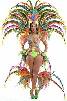 Diy Carnival Costume, Carnival Caribbean, Brazilian Carnival Costumes, Carribean Carnival Costumes, Caribbean Carnival Costumes, Miami Carnival, Burlesque Outfit, Carnival Fashion, Carnival Girl