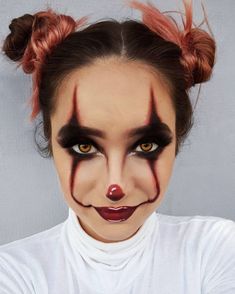 #makeup, #makeup Horror Smink, Makijaż Sugar Skull, Scary Clown Halloween Costume, Pelottava Halloween, Makeup Clown, Halloween Makeup Clown, Halloween Make-up Looks, Clown Halloween Costumes