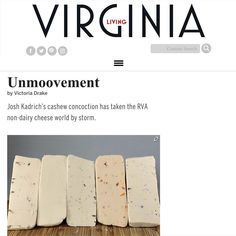 an article about the origin of virginia cheeses and its ingredients is featured on this page