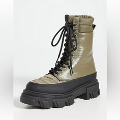 These Ganni Track Sole Combat Boots, Color: Kalamata, Size 40 (Us 9.5) Are Brand New, Never Worn. Original Box And Dust Bag Included. Chunky Sole Boots, Ankle Combat Boots, Heeled Chelsea Boots, Country Boots, Blue Boots, Black Chelsea Boots, Leather Chelsea Boots, Moto Boots, Black Ankle Boots