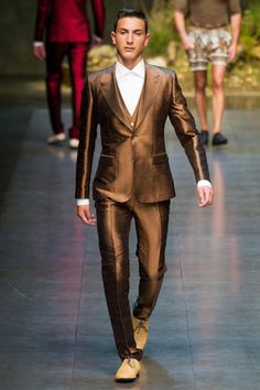 DOLCE & GABBANA COLLECTION Mens Leather Shirt, Satin Clothing, Dolce Gabbana Men, Gold Suit, Sherwani Groom, Mens Fashion Wedding, Future Clothes, Leather Shirt, Dolce E Gabbana