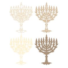 four different types of menorah